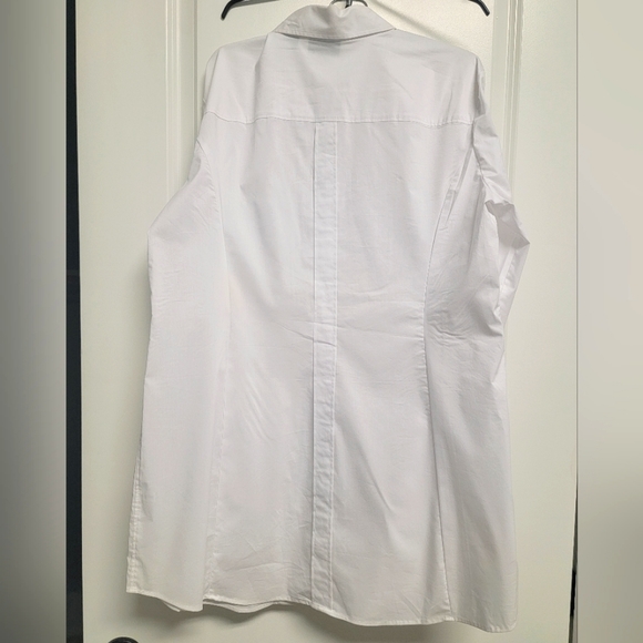 NWOT - New York & Company Tuxedo-Style Shirt with Faux Rhinestone Buttons - XL - Picture 7 of 9